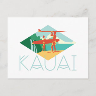 Kauai Surfers Postcard