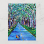 Kauai Tree Tunnel with Rooster Postcard