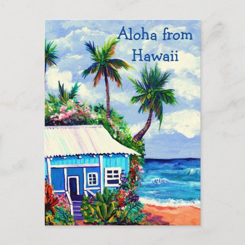 Kauai Tropical Beach House Postcard
