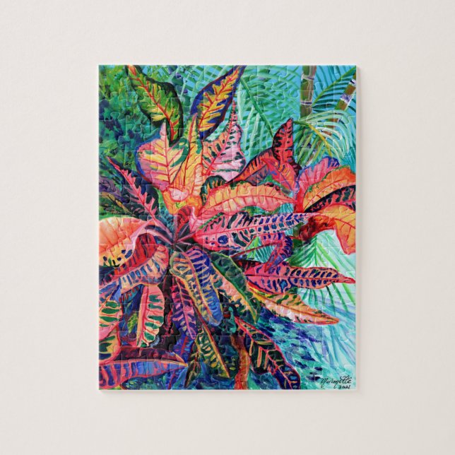 Kauai Tropical Croton Plant Puzzle (Vertical)