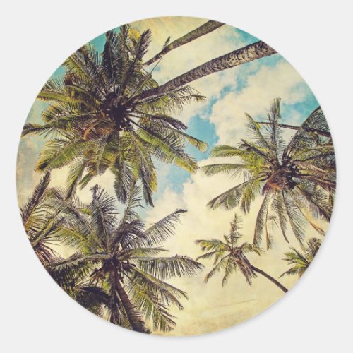 Kauai Vintage Palm Trees Sticker