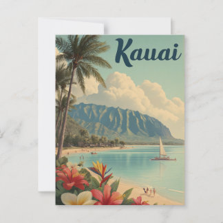 Kauai vintage postcard