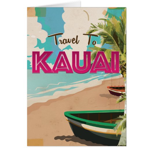 Kauai Vintage vacation Poster Cards (Front)