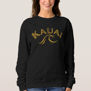Kauai Wave Front Back Surf chicken rooster ocean b Sweatshirt