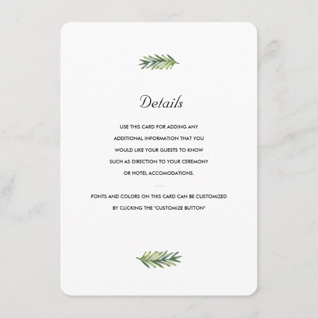 Kauai Wedding Insert (Front)