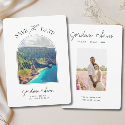 Kauai Wedding Save the Date Invitation