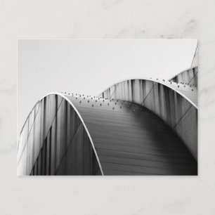 Kauffman Center Black and White Curves Kansas City Postcard