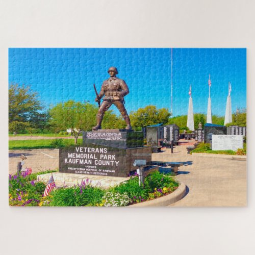 Kaufman County Veterans Memorial Normandy France Jigsaw Puzzle