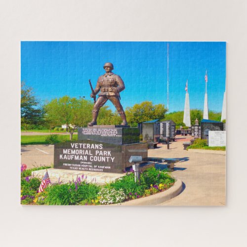 Kaufman County Veterans Memorial Normandy France Jigsaw Puzzle