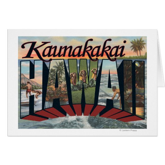 Kaunakakai, Hawaii - Large Letter Scenes (Front Horizontal)