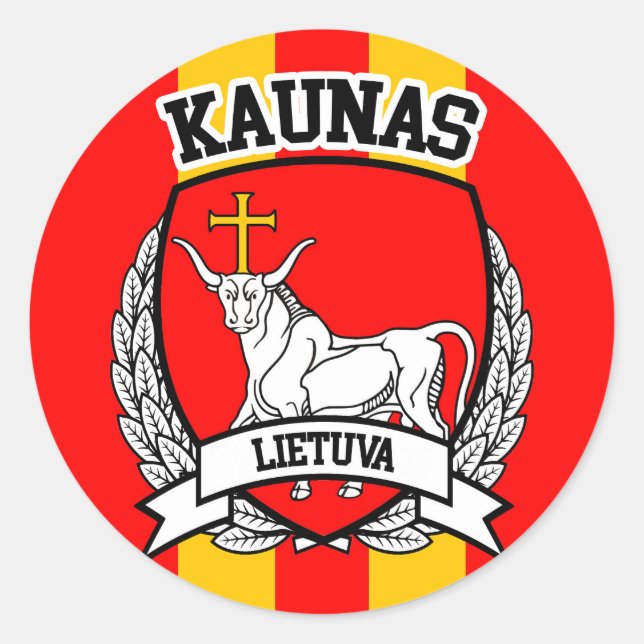 Kaunas Classic Round Sticker (Front)