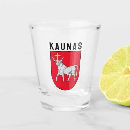 Kaunas coat of arms Lithuania Shot Glass