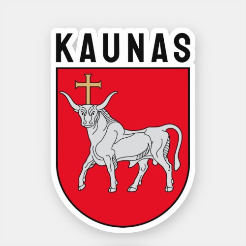 Kaunas coat of arms Lithuania Sticker