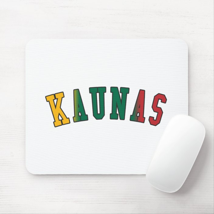 Kaunas in Lithuania National Flag Colors Mousepad