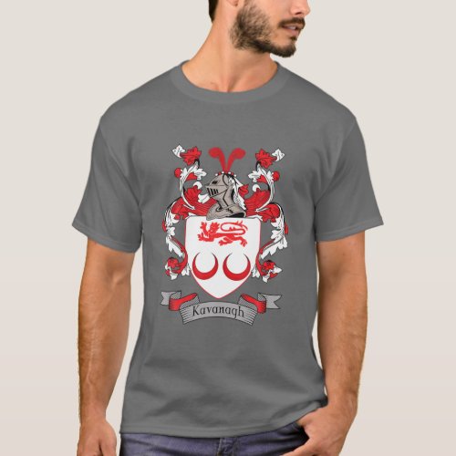 Kavanagh Coat Of Arms  Kavanagh Surname Family Cr T_Shirt