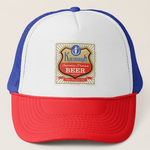 Kavanaugh Beer Logo _ Justice Brett Funny Vintage Trucker Hat