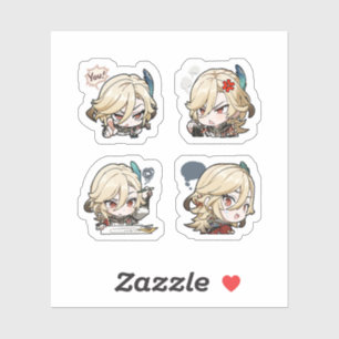 Kaveh Genshin Impact 4 Pack Sticker Sheet