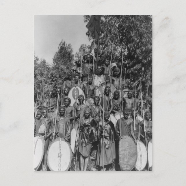 Kavirondos with Spears and Shields Postcard (Front)