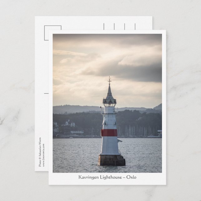 Kavringen Lighthouse Oslo Postcard (Front/Back)