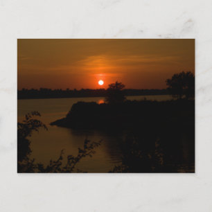 Kaw Lake Sunset Postcard