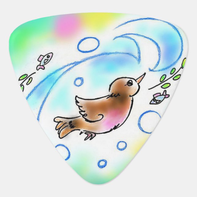 Kawaglass-chan Guitar Pick (Front)