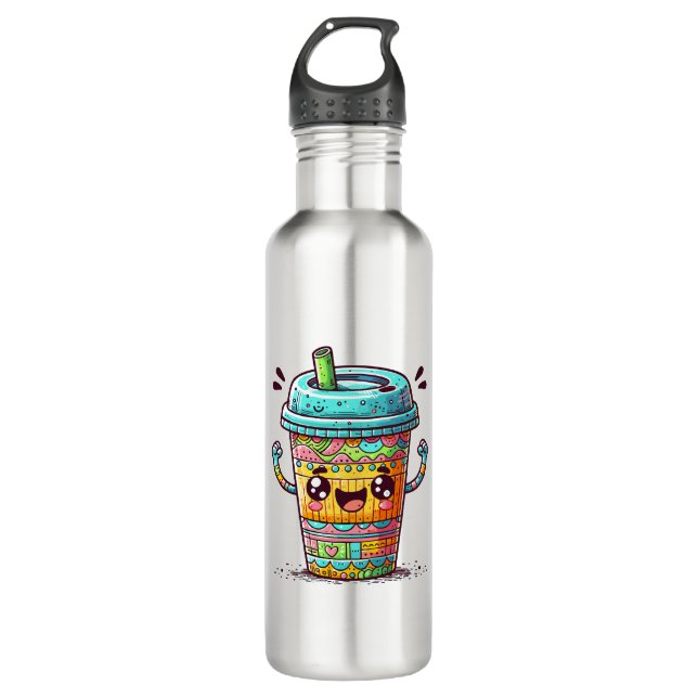 Kawai Coffee Stainless Steel Water Bottle (Front)