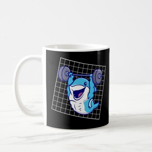 kawai gym shark coffee mug