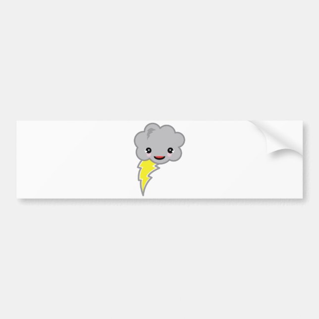 kawai storm cloud bumper sticker (Front)
