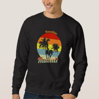 Kawaihae Hawaii Retro Tropical Palm Trees Vacation Sweatshirt