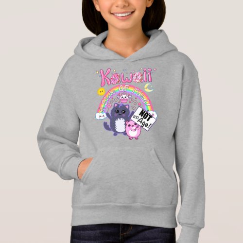 Kawaii A State of Mind Not an Age Girls Hoodie