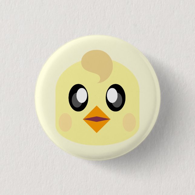KAWAII ADORABLE CHICKIE PINBACK BUTTON (Front)