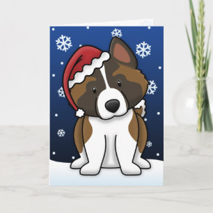 Kawaii Akita Christmas Card