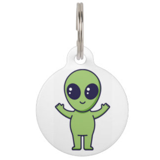 Kawaii Alien Pet ID Tag