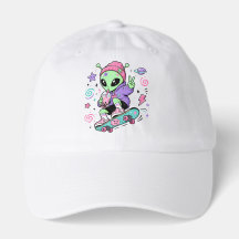 Kawaii Alien Skater Bubble Tea Design