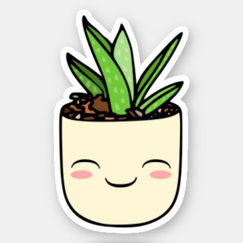 Kawaii Aloe Cartoon Sticker