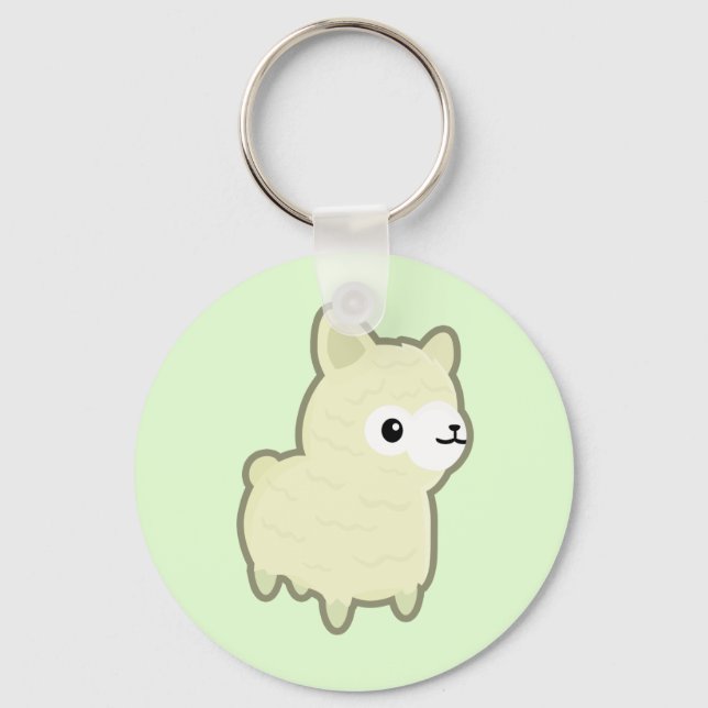 Kawaii alpaca keychain (Front)