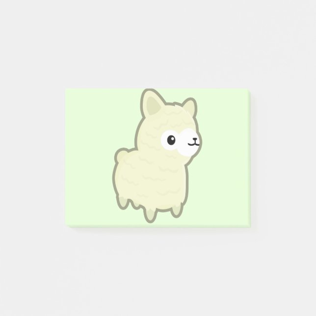 Kawaii alpaca post-it notes (Front)
