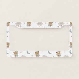 Kawaii Angel Cats & Clouds (1) License Plate Frame