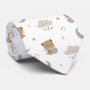 Kawaii Angel Cats & Clouds (1) Neck Tie