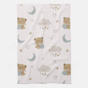 Kawaii Angel Cats & Clouds (2) Kitchen Towel