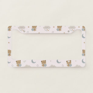 Kawaii Angel Cats & Clouds (2) License Plate Frame
