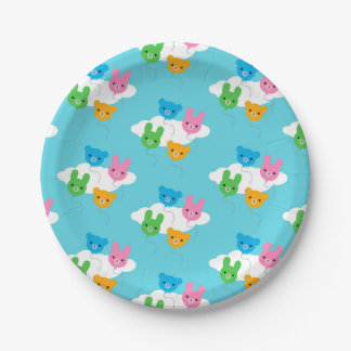 Kawaii Animal Balloons Paper Plates