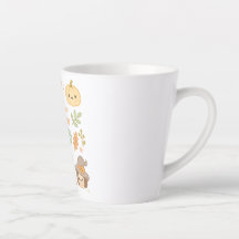 Kawaii Animal Latte Mug – Custom Name Cute Coffee
