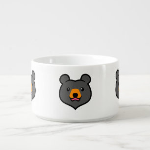 Kawaii Animal Lover Cartoon Black Bear Bowl