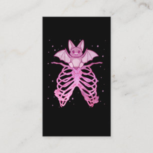 Kawaii Anime Animal Pastel Goth Bat Business Card
