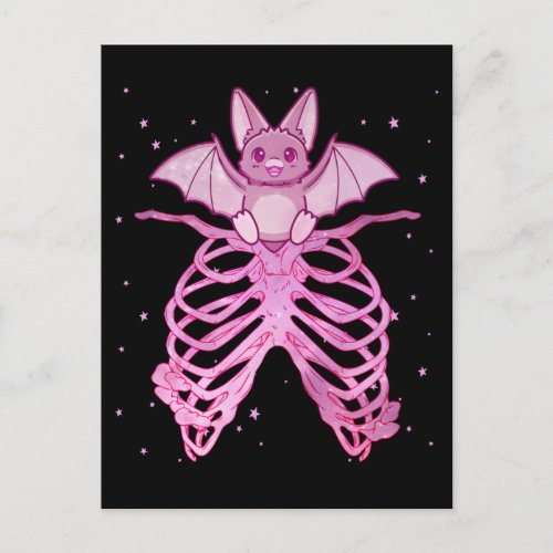 Kawaii Anime Animal Pastel Goth Bat Postcard