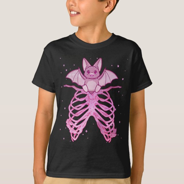 Kawaii Anime Animal Pastel Goth Bat T-Shirt (Front)