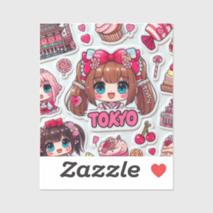 Kawaii Anime Art Japanese Pop Culture Sticker