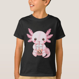 Kawaii Anime Axolotl Boba T-Shirt