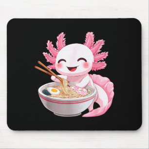 Kawaii Anime Axolotl Ramen Mouse Pad